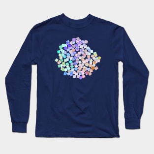 Confetti Plaids Party Rainbow Blue Long Sleeve T-Shirt